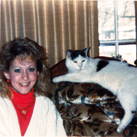 Shelly with Kizzy cat
