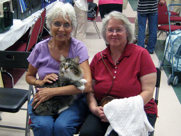 Raja with friends at cat show